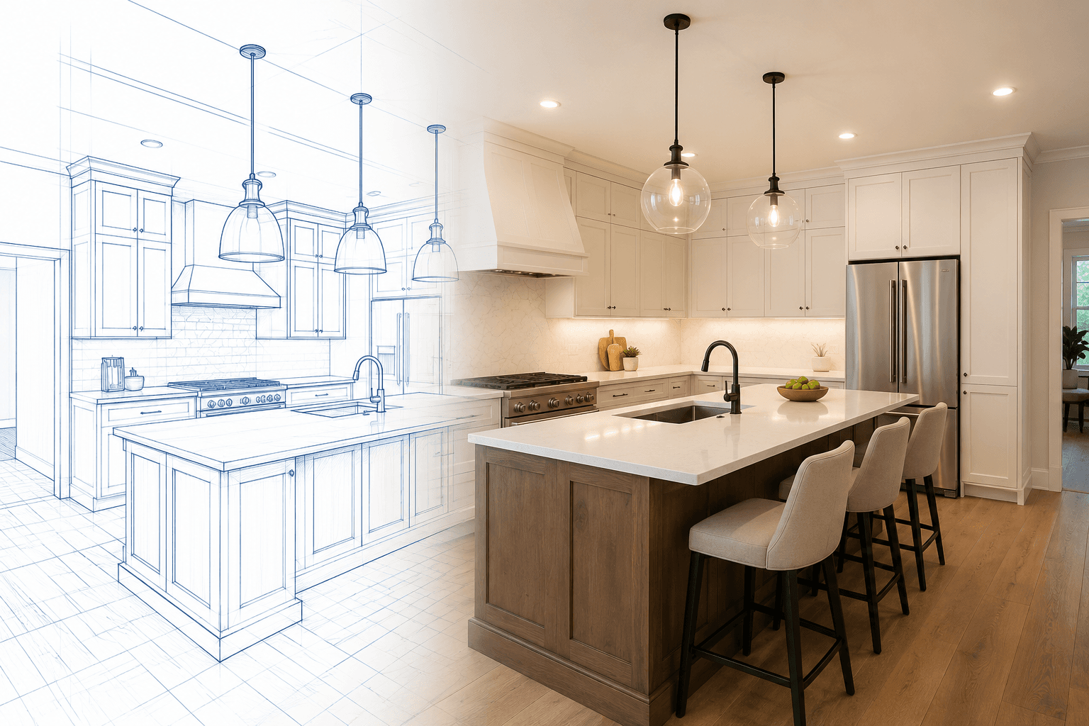 Design et rénovation de cuisine : De zéro à la perfection avec FR-PRO Contracting